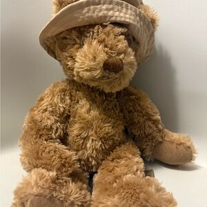 Cozy Tan Stuffed Bear with Hat